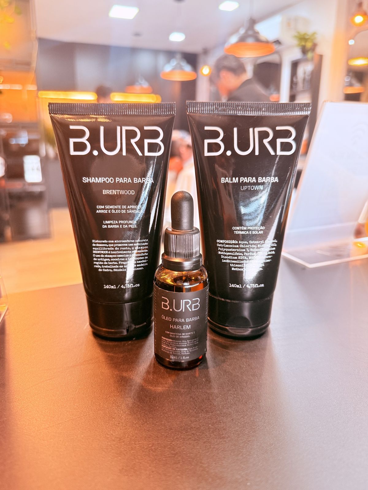 Linha B.URB: shampoo, óleo e balm para barba